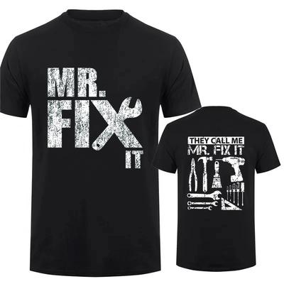 De kallar mig Herr Fixare Roliga T-shirts Hantverkare Pappa Reparationsman Far T-shirt Original T-shirt Herrkläder Oversized Grafik Gåva