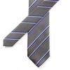 MICHIKO LONDON Brand Necktie Made in Japan Silk Jacquard Woven Pattern Stripe [MICHIKO LONDON] (C Pattern Gray)