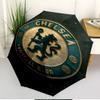 Parasol z nadrukiem Chelsea F.C. Automatyczne otwieranie i zamykanie, Przenośny składany parasol, na zewnątrz, do dojazdów, na wycieczkę kempingową, Idealny prezent urodzinowy