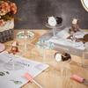 6pcs Round Transparent Acrylic Minifigure Display Stands Model Display Riser for  Figures Makeup Clear Finished Product: 7x5.15cm
