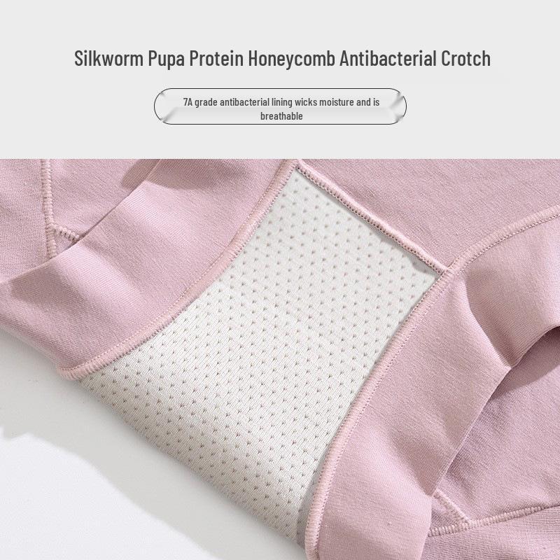 Högmidjade Tummy Control 60-tals Kammad Bomull Dam Antibakteriella Trosor - Andningsbara, Ingen Skavning, Höst/Vinter Komfort