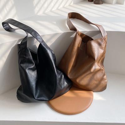 Vintage Design PU Leather Handbag for Women Casual Luxury Large Capacity Designer Shoulder Bags Ladies Fashion Shopper Totes
