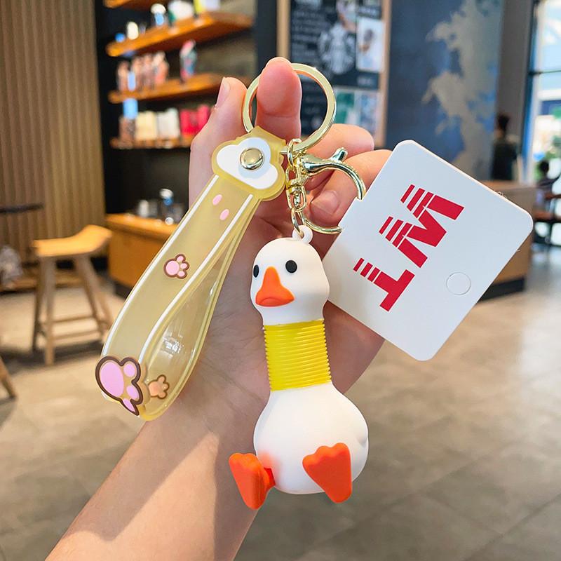Cartoon Stretchable Silicone Animal Keychain Creative Gift Parties For