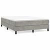 Maison Exclusive - Sommier à lattes de lit et matelas Gris clair 140x200cm Velours