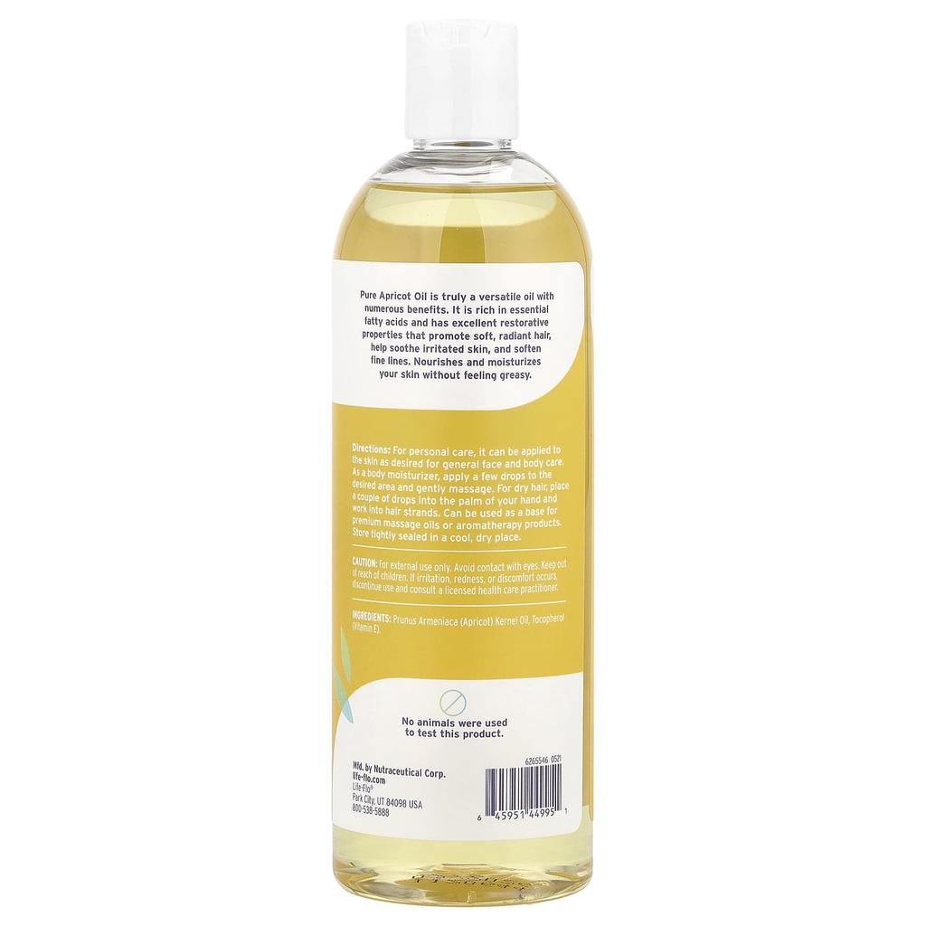 Life-Flo, Pure Apricot Oil, Skincare, 473Ml (16 Fl Oz)