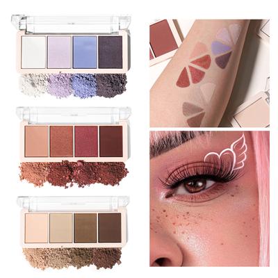 Four-color Eyeshadow Box Multi-color Pearlescent Matte Earth Tone Daily Light Makeup Eyeshadow Palette
