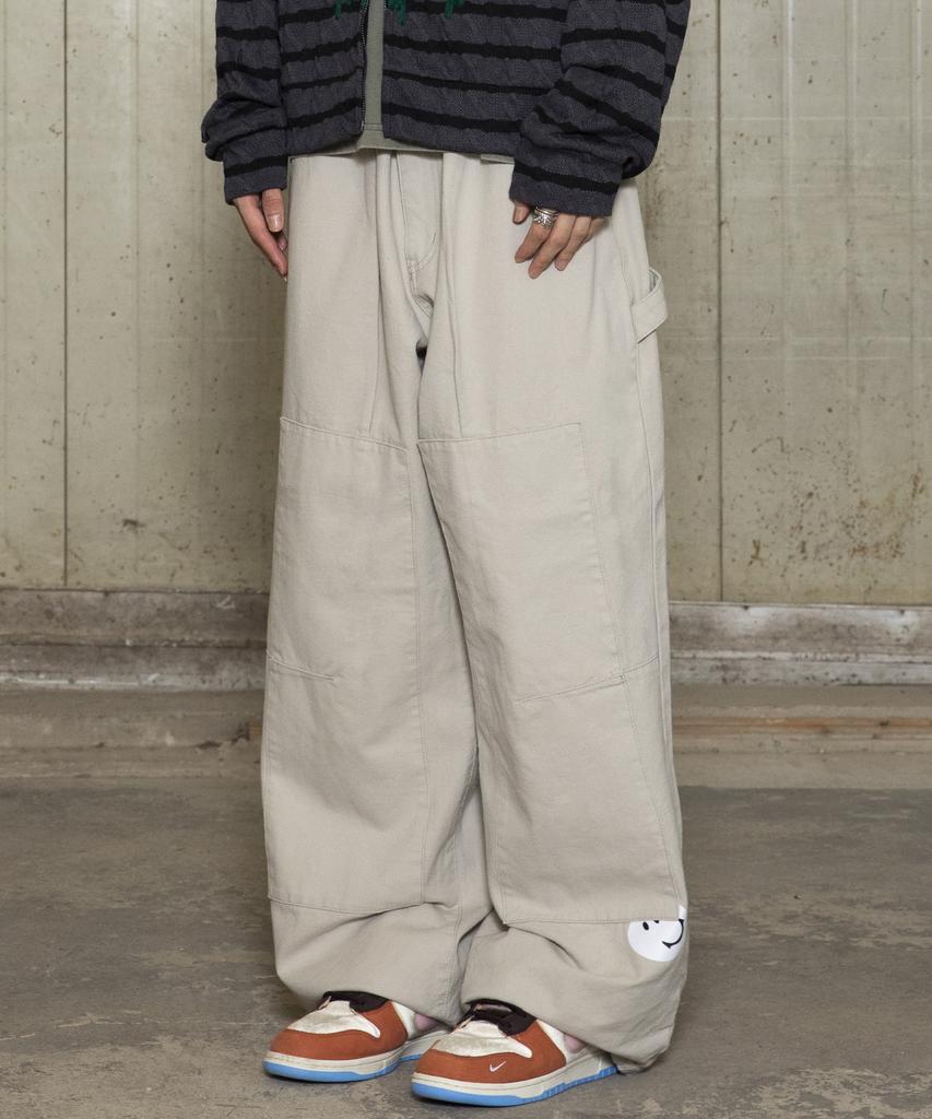 GLACK Gp156 Veiled Carpenter Pants (Cream)
