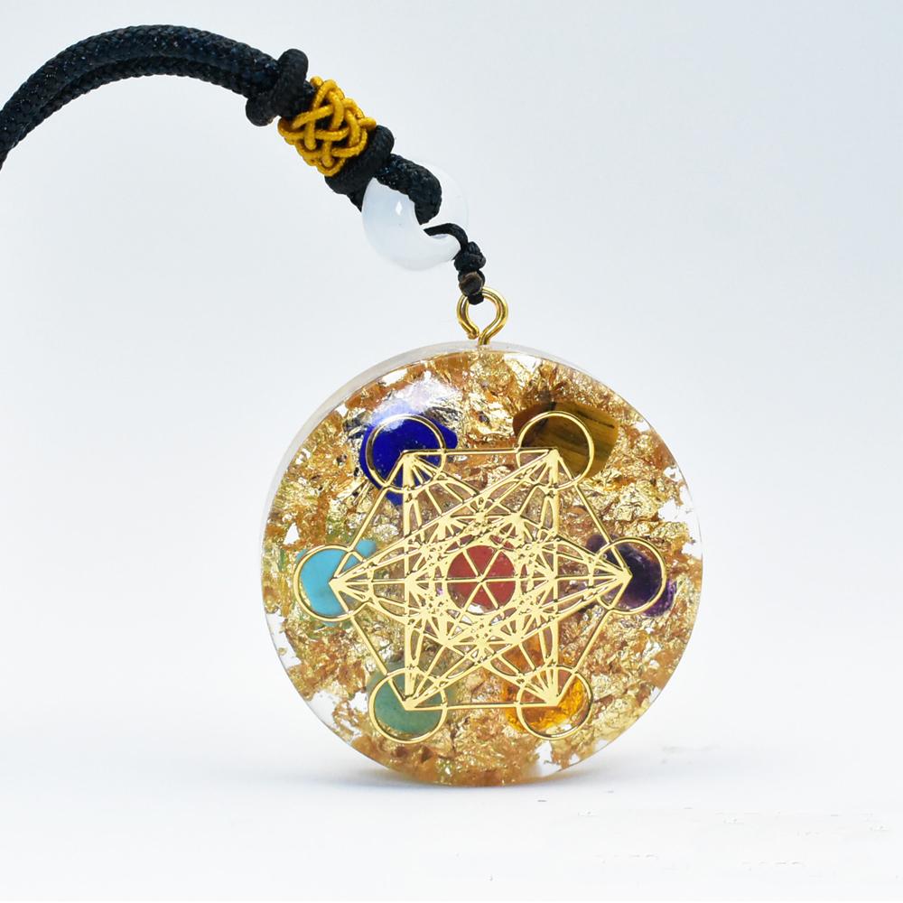 Amethyst Pendant Chakra Necklace Women Men Meditation Jewelry Amulet Accessories