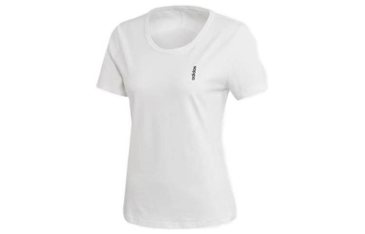 

Adidas T Shirts Women s White Crew Neck Moderate Straight Fit EI4628 S
