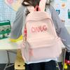 Schoolbag Schoolbag Junior High School Girls Ins Niche Letters Simple and Versatile Japanese Dopamine High School Students Large Capacity Backpack