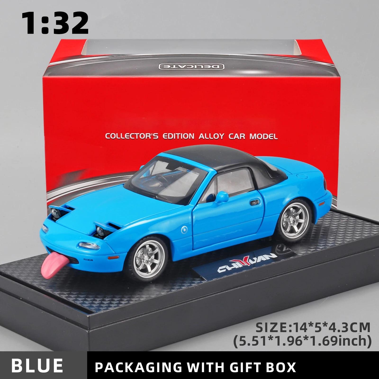 

Модель автомобиля Mazda MX-5 Alloy 1/32 — многоцелевой подарочный предмет, декоративный аксессуар для дома и забавная детская игрушка синий