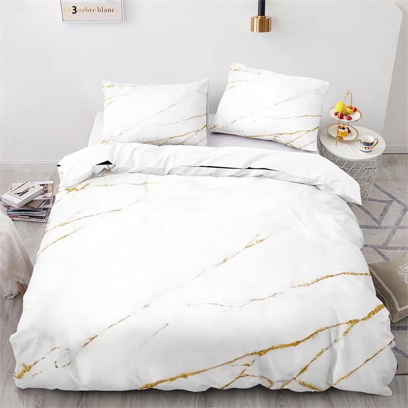 Marble Duvet Cover Microfiber Geometric Pattern Bedding Set Abstract Comforter Cover Full King For Kids Teen Adult Bedroom Decor