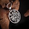 Vintage Witchcraft Pentagram Pendant Men\\\\\'s Jewish Hebrew Tetragrammaton Stainless Steel Jewelry Men\\\\\'s Amulet Necklace