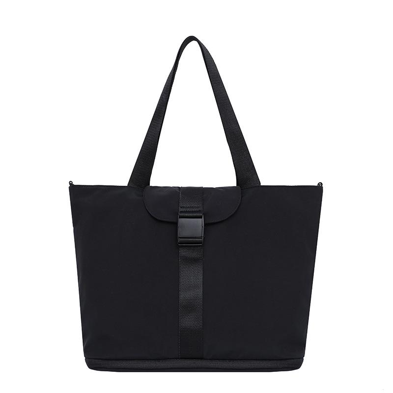 

Японский холщовый рюкзак-тоут: Повседневный многофункциональный студенческий школьный рюкзак и наплечная сумка чёрный