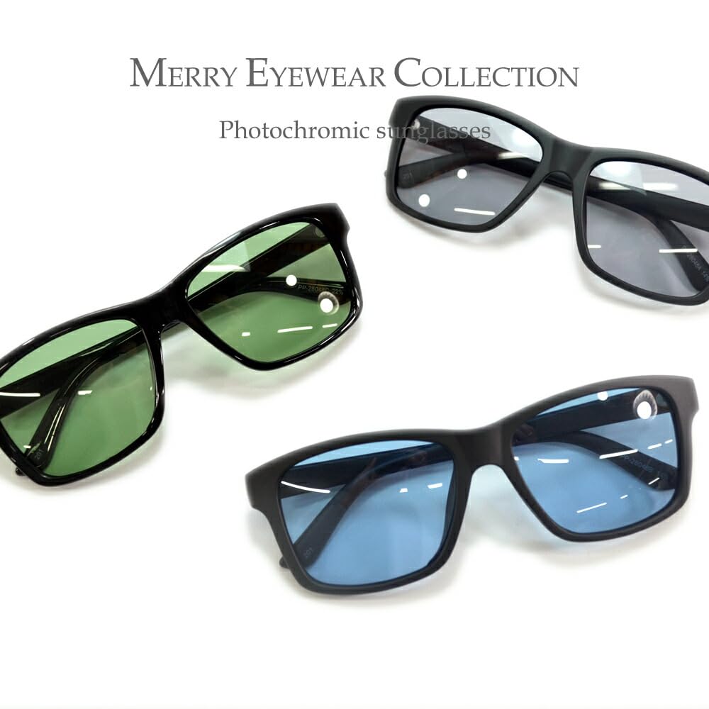 Polarized Photochromic UV Fashion Wellington Tinted Lightly [MERRY PLEASURE] Sunglasses, Ultra-lightweight, Protection, Men's & Women's, Glasses,