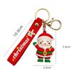 Santa Claus Key Holder 3D Doll Keychain Christmas Series Keychain Car Keys Ring New Year Keychain