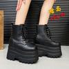 13cm Ultra-high Platform Women's Ankle Boots Fashion High Quality Leather Short Boots Halloween Cosplay Womens Boots Botas Mujer