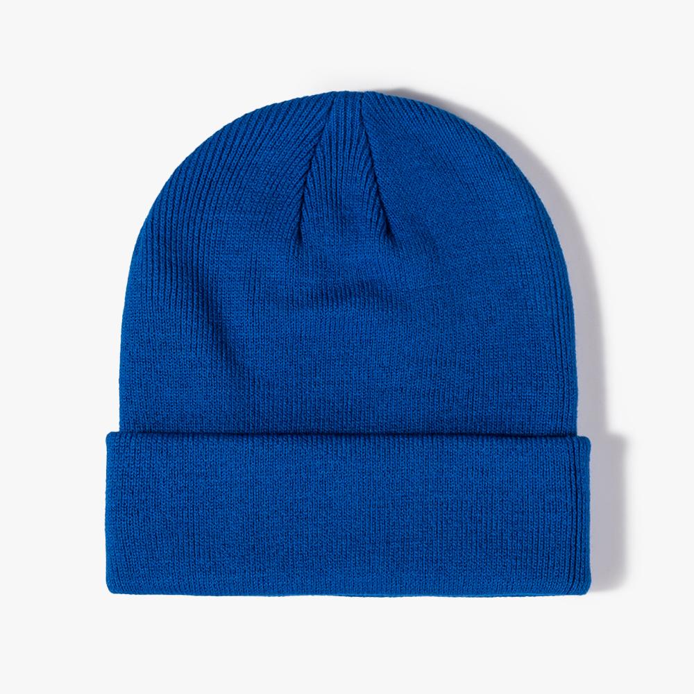Knitted Beanie Cap Winter Accessories Multicolored Beanies Custom Embroidery Acrylic Fashion Skullies Hats Winter Knitted Hat
