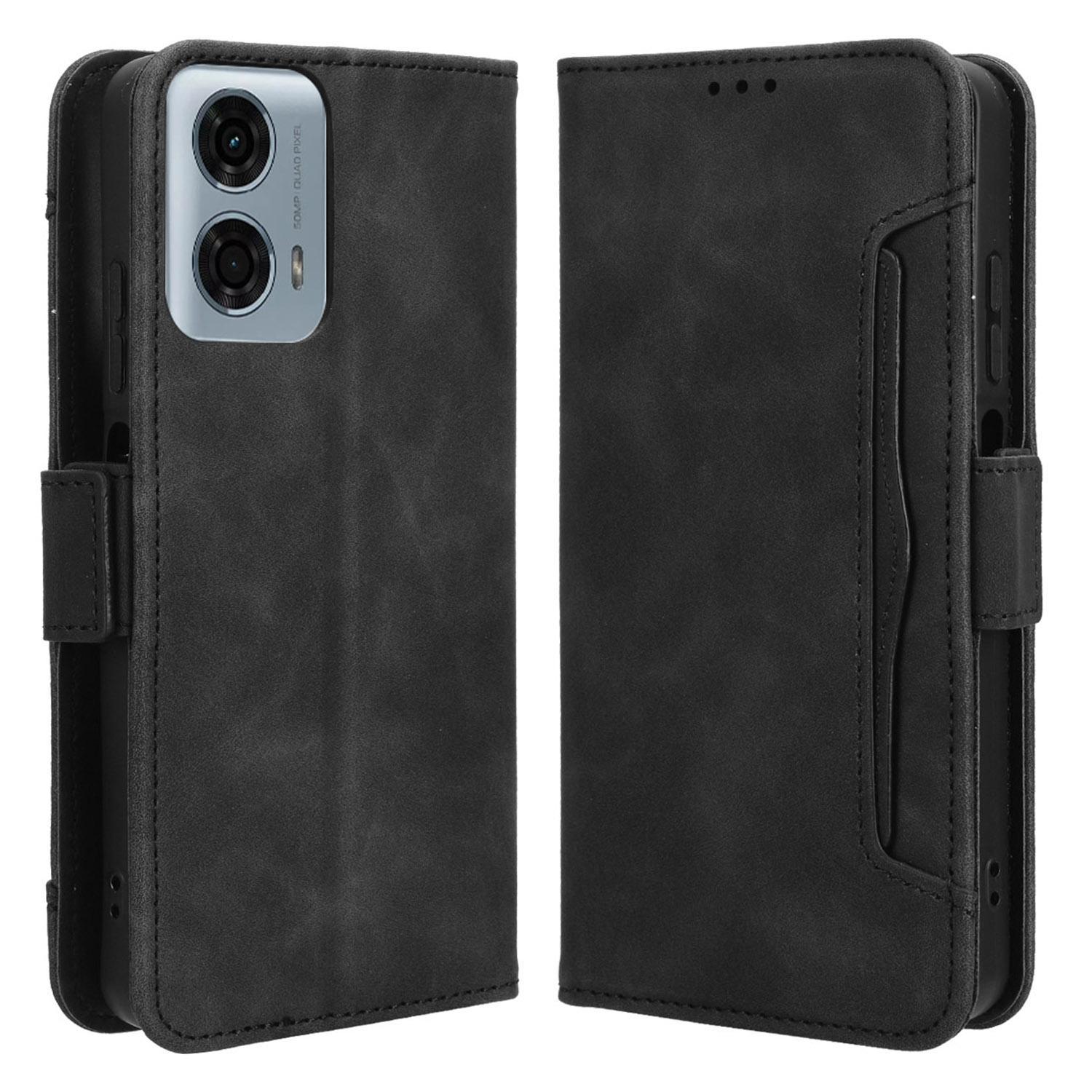 

For Motorola Moto G45 5G/G34 5G Case Multiple Card Slots Leather Wallet Stand Shockproof Phone Cover A
