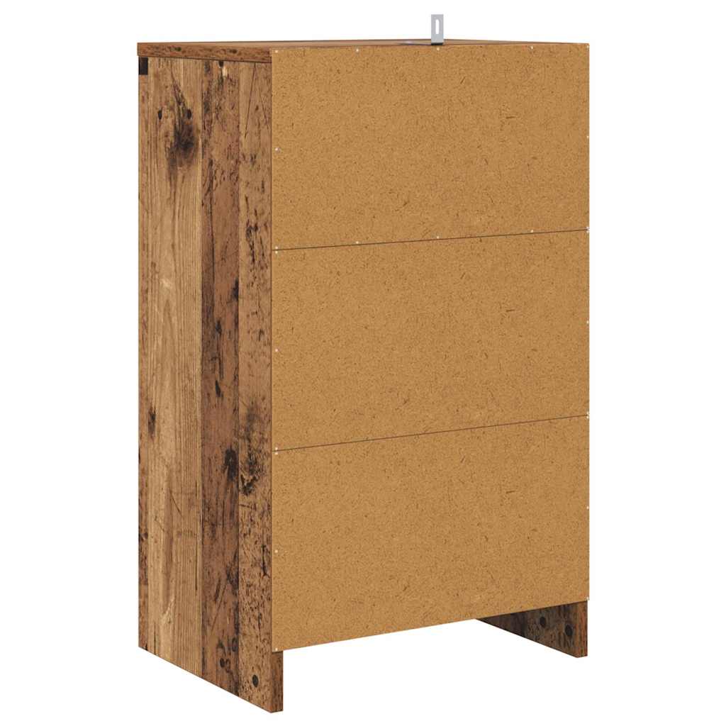 Nightstands 2 Pcs Reclaimed Wood Look 40 X 30 X 67 Cm Engineered Wood