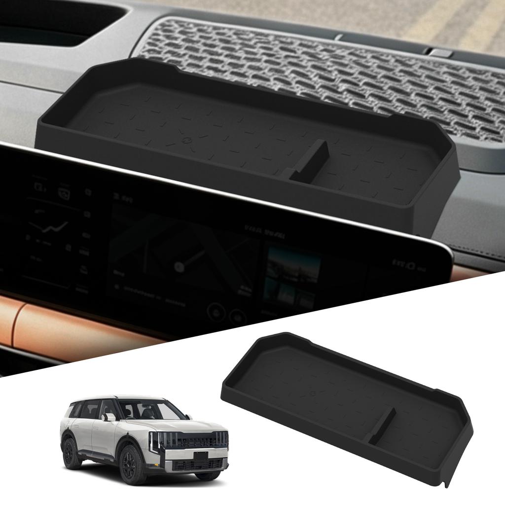 LUCKEASY for Kia Telluride 2027+ (2nd Gen) Car Dashboard Storage Tray Display Screen Rear Storage Box Silicone Car Accessories
