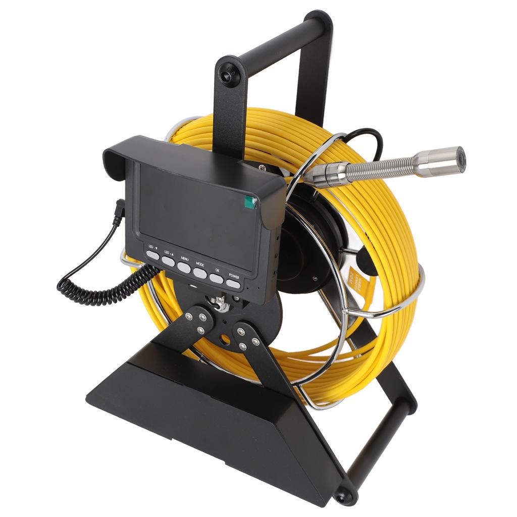 Industrial Sewer Camera with 4.3in LCD Screen DVR Recording Pipeline Snake Camera Pipe Drain Inspection Camera 100‑240V
