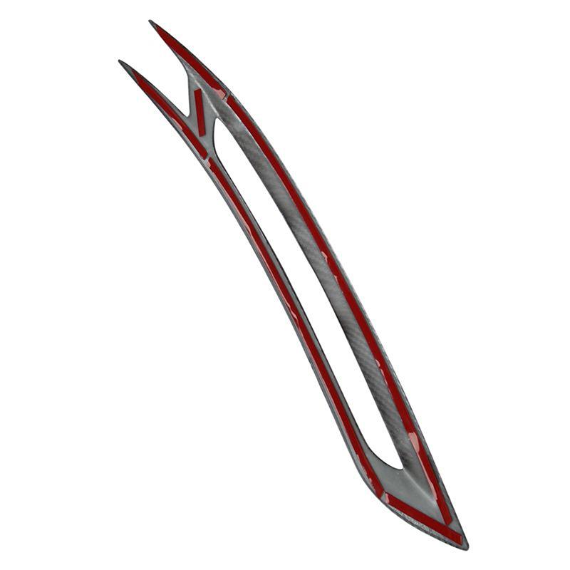 Black/Carbon Fiber Look Rear Bumper Reflector Decorative Frame For Honda Civic 11th Gen 2022-2024 Rear Fog Light Lamp Cover Trim