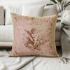 Vintage Pink Cherub Pillow Cover Rococo Floral Print Cushion Case Shabby Chic French Home Decor Gift