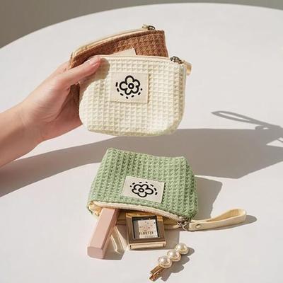 Mini Sac de Maquillage Minimaliste Portable Portefeuille Rangement pour Rouge à Lèvres Rangement pour Écouteurs Rangement pour Clés Sac de Rangement Portable