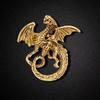 Winged Dragon Brooch Retro Colorful Dragon Brooch Pin Decorative Alloy Lapel Pin Clothes Accessory for Backpack Hats Jackets Decoration