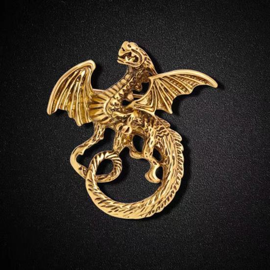 Winged Dragon Brooch Retro Colorful Dragon Brooch Pin Decorative Alloy Lapel Pin Clothes Accessory for Backpack Hats Jackets Decoration