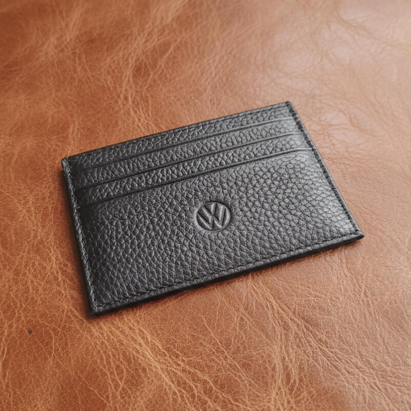 Natural Cowhide Card Wallet, Choose from Black or Brown