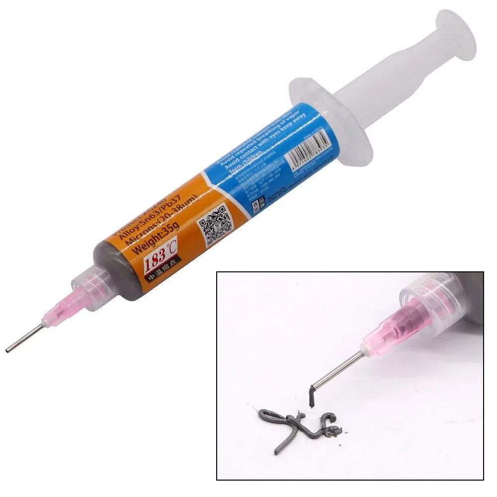 Medium Temperature Soldering Paste with Lead Solder Needles Solder Flux  For PCB Component Repair