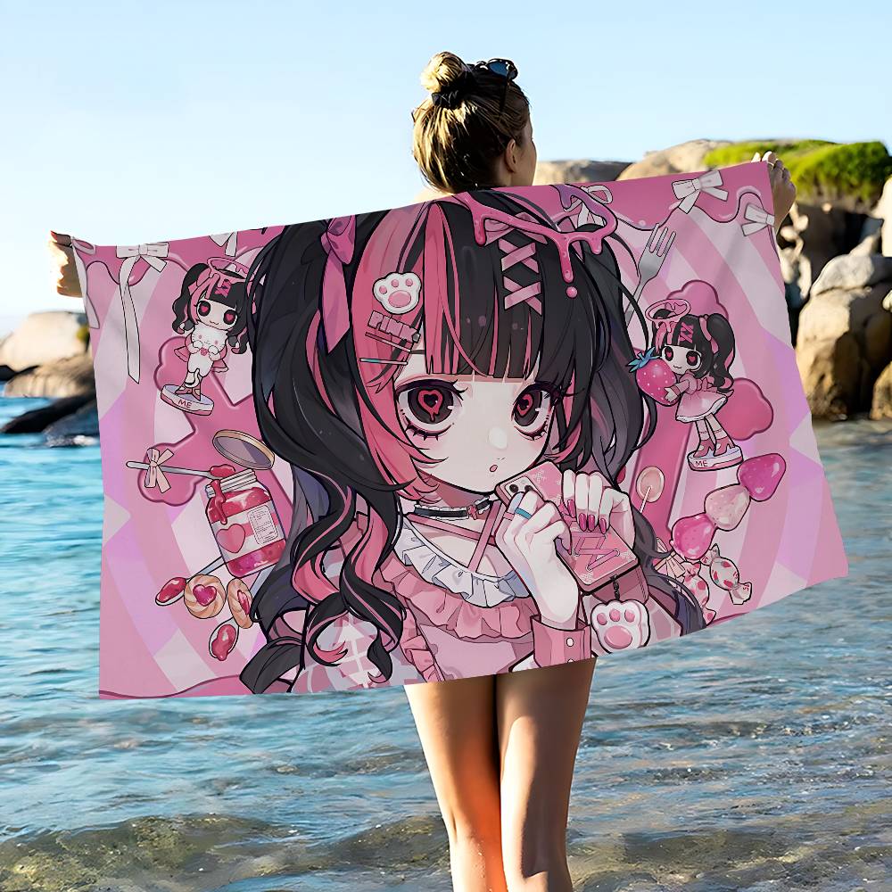 Popular J-Jirai K-Kei Fashion Microfiber Printed Beach Towel Mountain Climbing Yoga Beach Swimming Running Absorbent Soft Towel