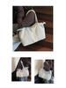2025 Women's Sporty Korean Striped Minimalist Tote Bag - Large Capacity, Versatile for Travel & Casual Use