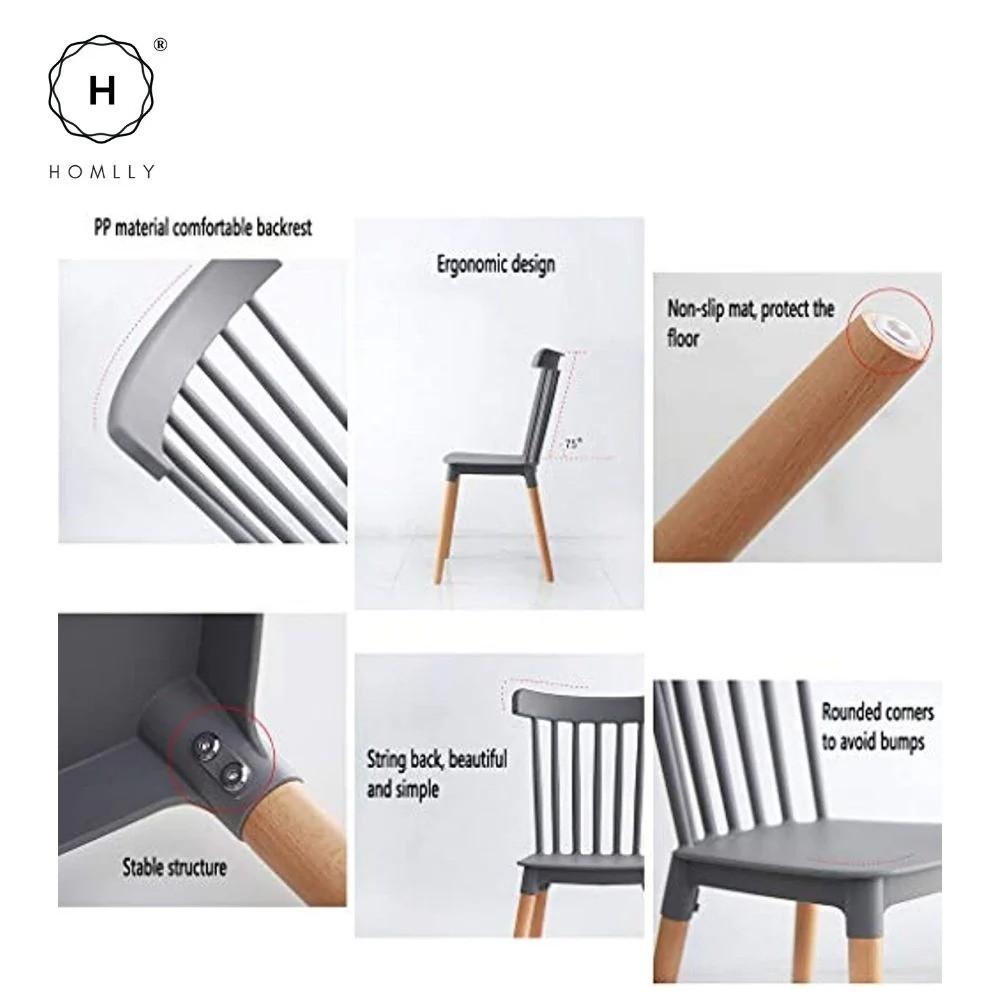 Homlly Nordic Windsor Dining Oak Leg Chair ( X2 PCS)