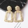 Square Long Hanging Earrings for Women Colorful Enamel Geometric Statement Dangle Earrings Girls Drop Earrings pendientes