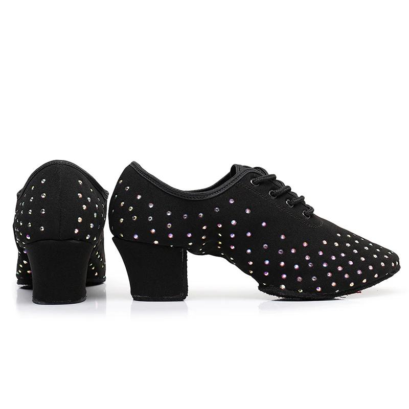 Mode Schwarz Salsa Tanzschuhe Herren Damen Flash Canvas Standard Ballroom Tango Latein Professionelle Lehrer Tanzschuhe Jazz Sneakers