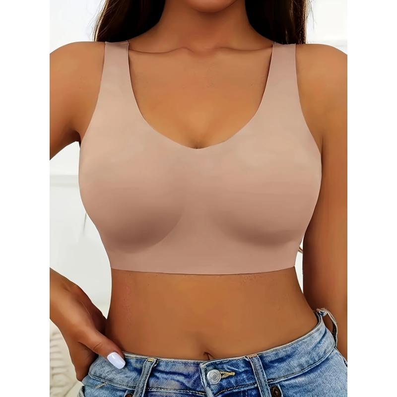 Plus Size Seamless Wirefree Removable Pads Backless Women Sports Bra
