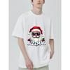 Christmas T Shirt Black Santa Claus with Sunglasses Bizzmas Print for Holiday Party