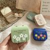 Casetă pentru lentile de contact Beauty Coreeană Culoare Floare Femei Container Portabil pentru Lentile de Contact Cutie Oglindă Portabilă de Călătorie Set cu Pensetă Cutie