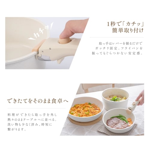 PASSO [2024 Version, 1-year Warranty] 8-piece Frying Pan Set, Induction and Gas Compatible, PFOA and PFOS-free, Marble-coated Frying Pans (18cm and 26