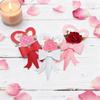 Yousheng 6 Pcs Single Flower Sleeves Flower Bouquet Wrapping Paper Love Heart Floral Gift Box for Anniversary Brithday Holiday Christmas Thanksgiving