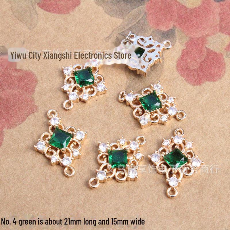 

Комплект украшений из латуни, инкрустированной цирконием, сохраняющим цвет: Подвеска, Серьги, Ожерелье, Браслет, Шпилька, Аксессуары 21x15mm