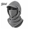 Warm Fleece Hat with Sunshade Brim Winter Balaclava Ski Mask Windproof Face Cover Brim Neck Running Mask for Cold Weather Warmer Adjustable Thermal