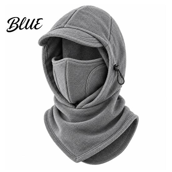 Warm Fleece Hat with Sunshade Brim Winter Balaclava Ski Mask Windproof Face Cover Brim Neck Running Mask for Cold Weather Warmer Adjustable Thermal