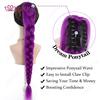 Estensioni Coda di Cavallo Sintetiche Lunghe Intrecciate Viola Capelli Rumi Acconciatura Pinza Artiglio Parrucca per Capelli per Donne o Bambini Costume per Natale