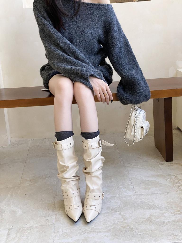 2025 podzim nové špičaté tenké jehlové vysoké podpatky temperamentní štíhlé francouzská móda sexy krása dámské internetové celebrity boty