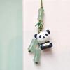 Stylish Cyan Pandas/Fan Phone Lanyard Trendy Han Costume Pendants Fashion Bamboo Joint Phone Charm Straps Ornaments