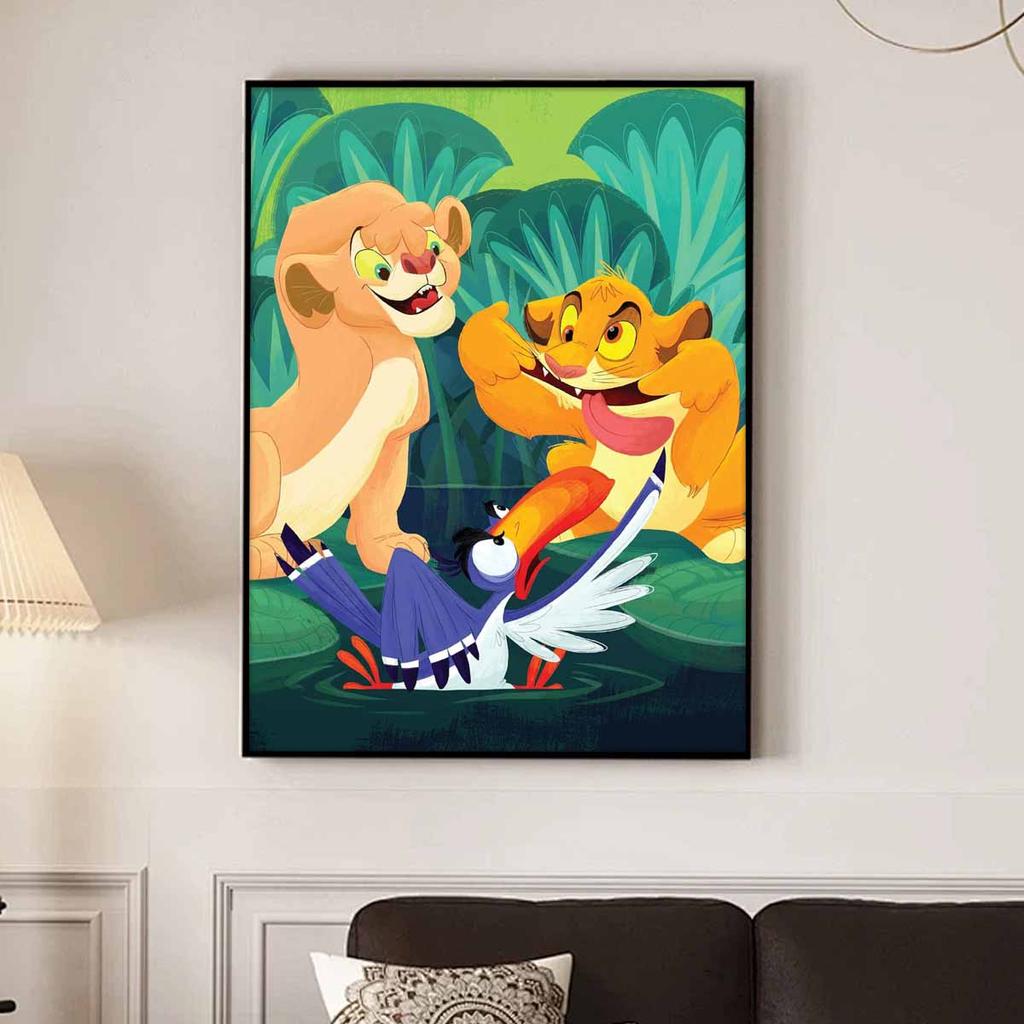 Full Round Diamond Painting The Mischievous Little Simba At The Picnic Art Rhinestone Picture Mosaic DIY 5D Cross Stitch Embroidery Home Decoration